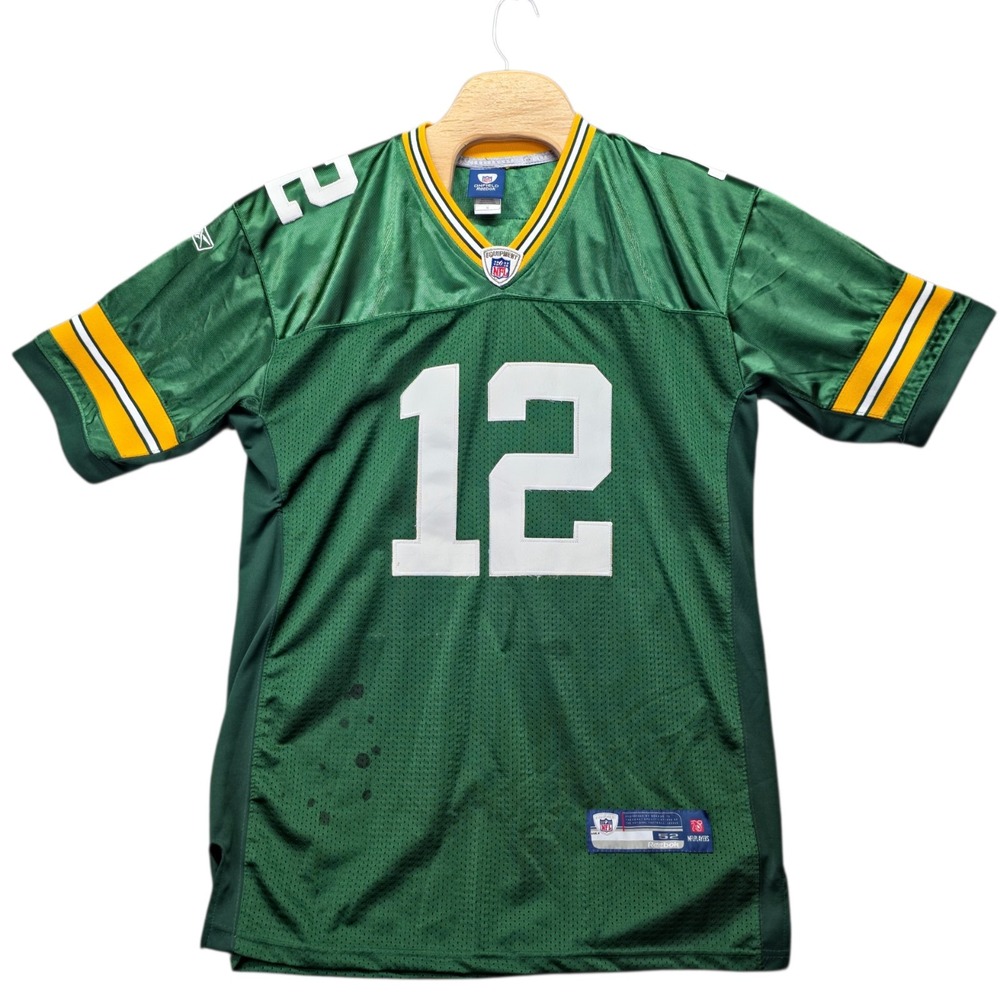 Reebok Green Bay Packers Aaron Rodgers Authentic‎ Jersey Sz 52 XL Sewn Stitched
